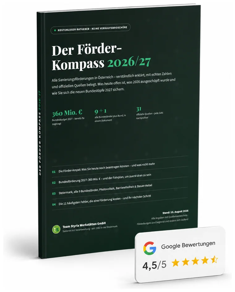Förder-Kompass Sanierung 2026/27 – Vorschau des kostenlosen PDF-Leitfadens